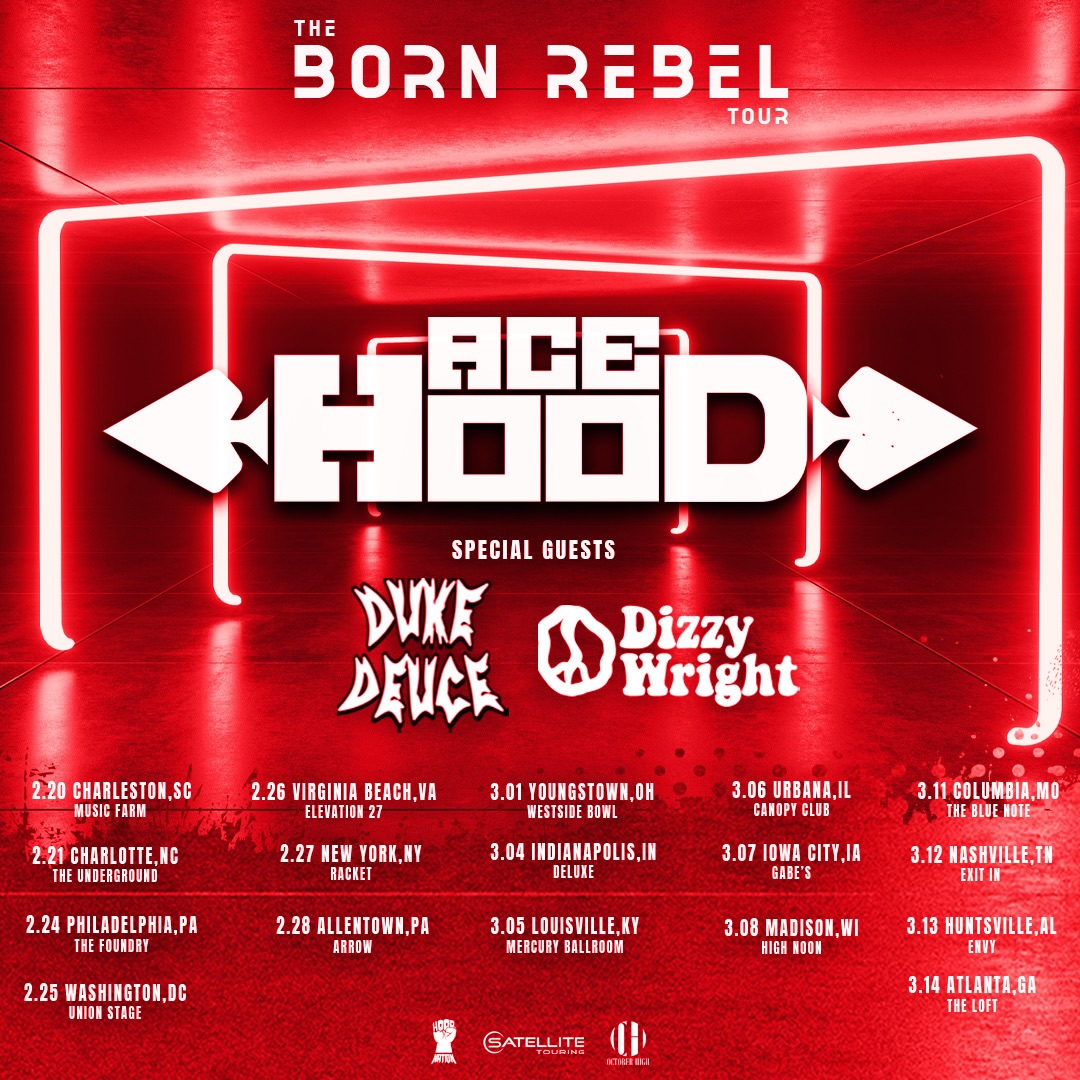 Dizzy Wright The Born Rebel Tour Poster 2026